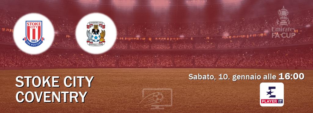 Il match Stoke City - Coventry sarà trasmesso in diretta TV su Eurosport Player IT (ore 16:00)