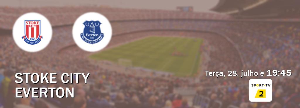 Jogo entre Stoke City e Everton tem emissão Sport TV 2 (terça, 28. julho e  19:45).