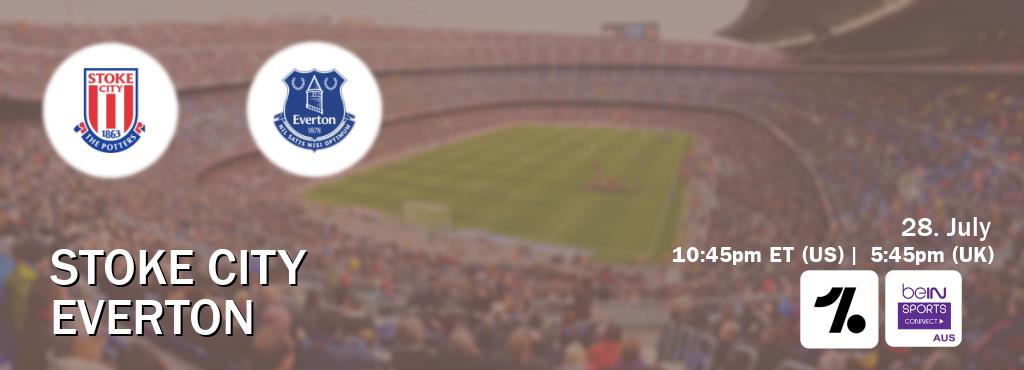 You can watch game live between Stoke City and Everton on OneFootball and beIN Sports Connect(AU).