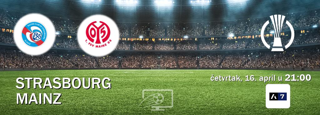 Izravni prijenos utakmice Strasbourg i Mainz pratite uživo na Arena Sport 7 (četvrtak, 16. april u  21:00).