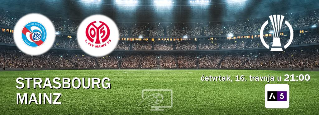 Izravni prijenos utakmice Strasbourg i Mainz pratite uživo na Arena Sport 5 (četvrtak, 16. travnja u  21:00).