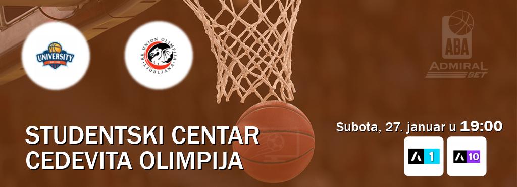 Izravni prijenos utakmice Studentski Centar i Cedevita Olimpija pratite uživo na Arena Sport 1 i Arena Sport 10 (subota, 27. januar u  19:00).
