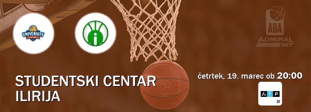Studentski Centar in Ilirija v živo na Arena Sport Premium. Prenos tekme bo v četrtek, 19. marec ob  20:00