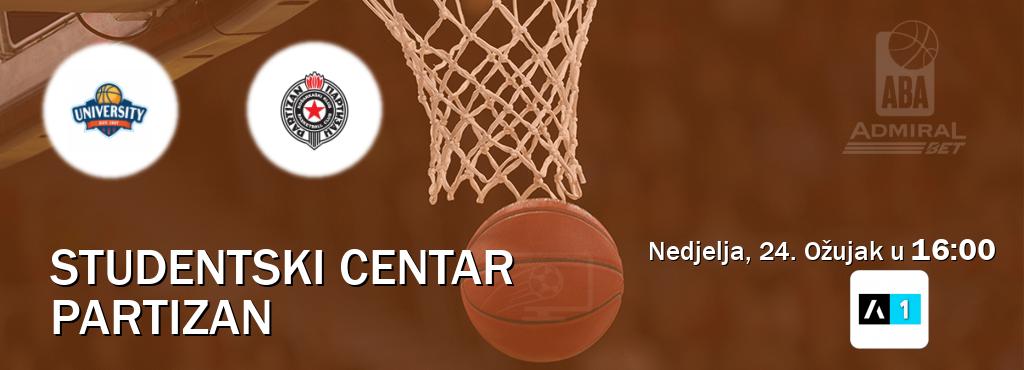 Izravni prijenos utakmice Studentski Centar i Partizan pratite uživo na Arena Sport 1 (Nedjelja, 24. Ožujak u  16:00).