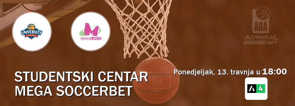 Izravni prijenos utakmice Studentski Centar i Mega Soccerbet pratite uživo na Arena Sport 4 (ponedjeljak, 13. travnja u  18:00).