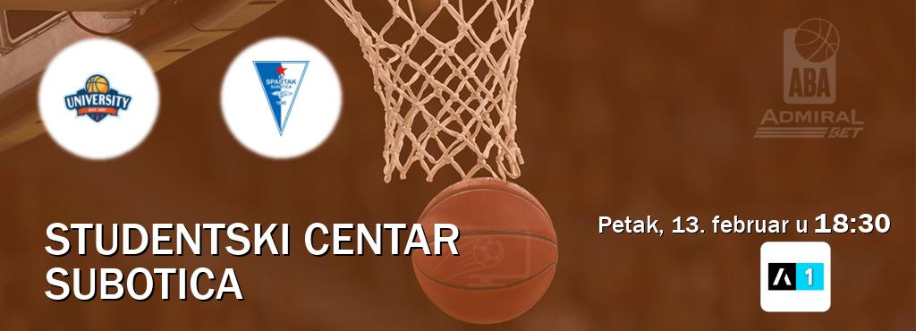 Izravni prijenos utakmice Studentski Centar i Subotica pratite uživo na Arena Sport 1 (petak, 13. februar u  18:30).