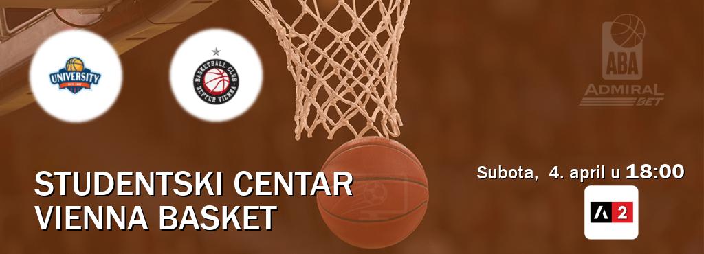 Izravni prijenos utakmice Studentski Centar i Vienna Basket pratite uživo na Arena Sport 2 (subota,  4. april u  18:00).