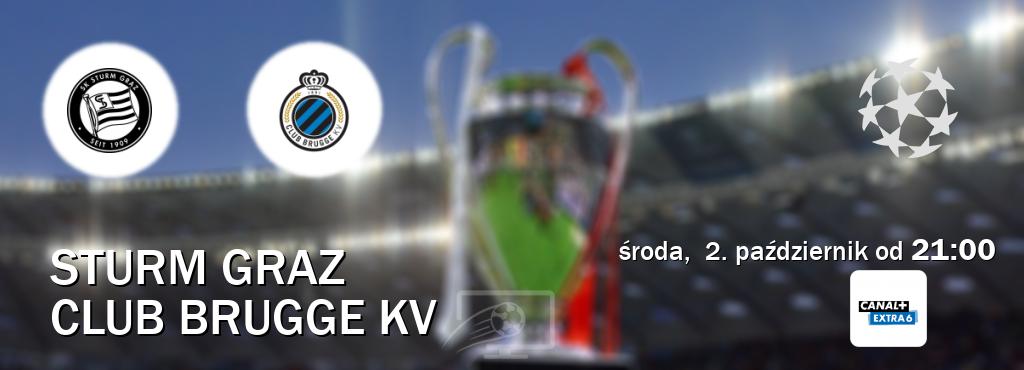 Gra między Sturm Graz i Club Brugge KV transmisja na żywo w Canal+ Extra 6 (środa,  2. październik od  21:00).