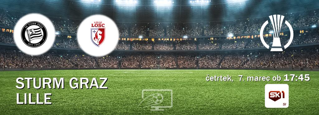 Sturm Graz in Lille v živo na Sportklub 1. Prenos tekme bo v četrtek,  7. marec ob  17:45