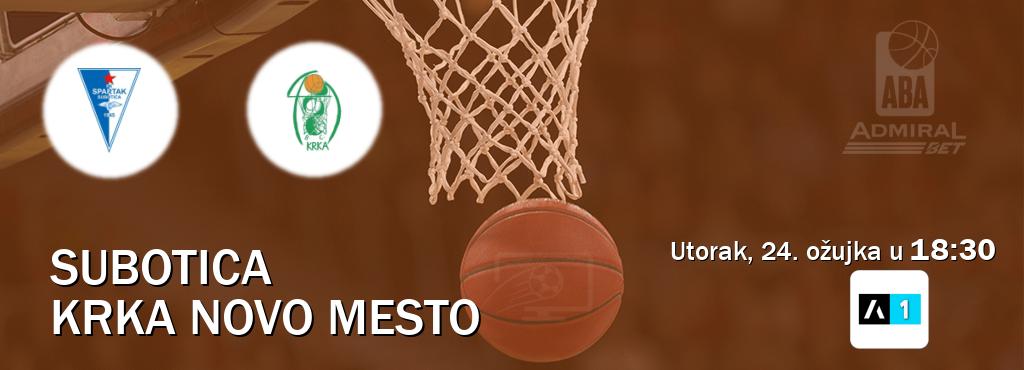 Izravni prijenos utakmice Subotica i Krka Novo Mesto pratite uživo na Arena Sport 1 (utorak, 24. ožujka u  18:30).