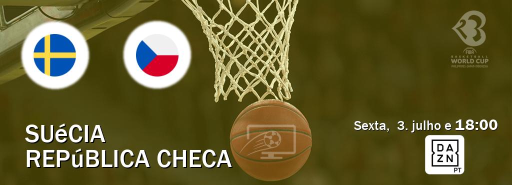 Jogo entre Suécia e República Checa tem emissão DAZN (sexta,  3. julho e  18:00).
