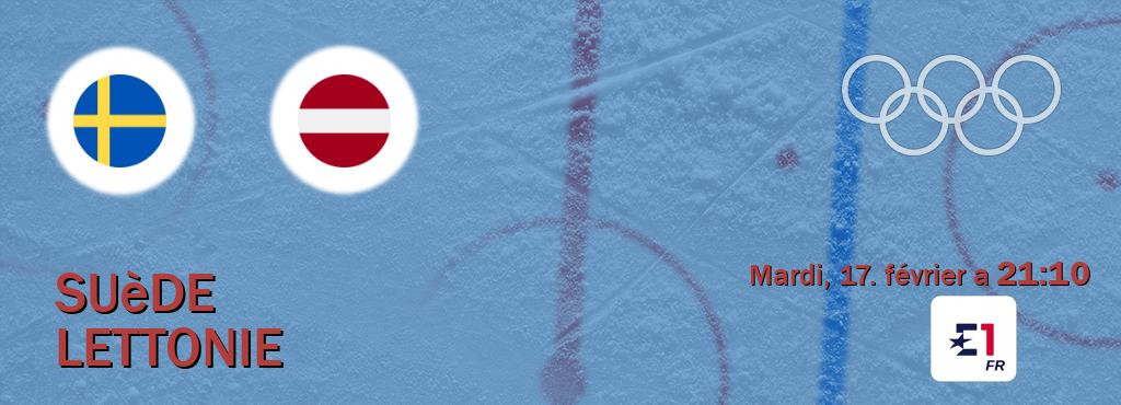 Match entre Suède et Lettonie en direct à la Eurosport 1 (mardi, 17. février a  21:10).