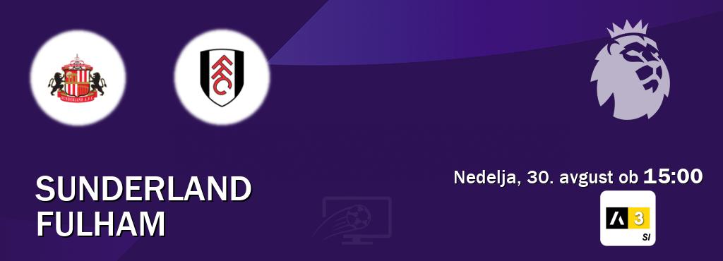 Prenos tekme med Sunderland in Fulham v živo na Arena Sport 3 (nedelja, 30. avgust ob  15:00 uri).