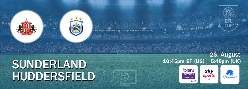 You can watch game live between Sunderland and Huddersfield on beIN Sports Connect(AU), Sky Sports+(UK), Paramount+(US). You can watch game live between Sunderland and Huddersfield on beIN Sports Connect(AU), Sky Sports+(UK), Paramount+(US).
