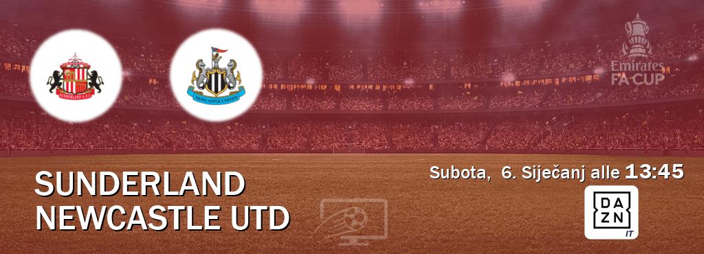 Il match Sunderland - Newcastle Utd sarà trasmesso in diretta TV su DAZN Italia (ore 13:45)