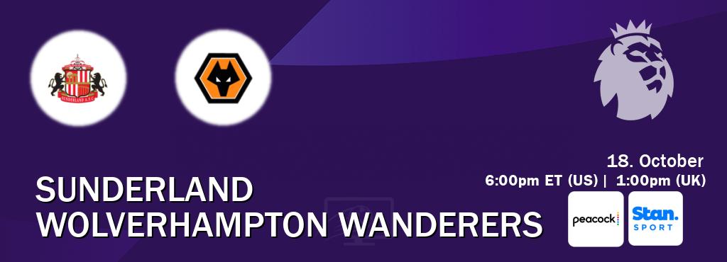 You can watch game live between Sunderland and Wolverhampton Wanderers on Peacock(US) and Stan Sport(AU). You can watch game live between Sunderland and Wolverhampton Wanderers on Peacock(US) and Stan Sport(AU).