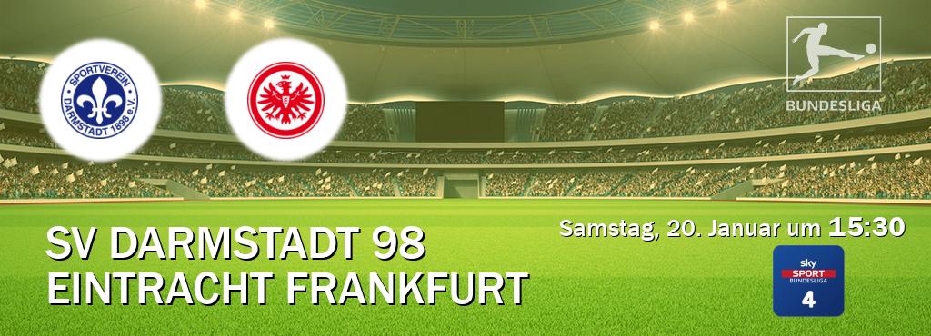 Das Spiel zwischen SV Darmstadt 98 und Eintracht Frankfurt wird am Samstag, 20. Januar um  15:30, live vom Sky Bundesliga 4 übertragen.