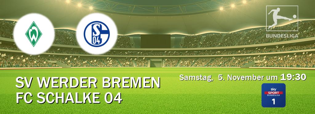 Das Spiel zwischen SV Werder Bremen und FC Schalke 04 wird am Samstag,  5. November um  19:30, live vom Sky Bundesliga 1 übertragen.