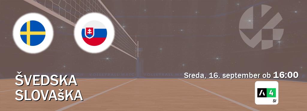 Dvoboj Švedska in Slovaška s prenosom tekme v živo na Arena Sport 4.