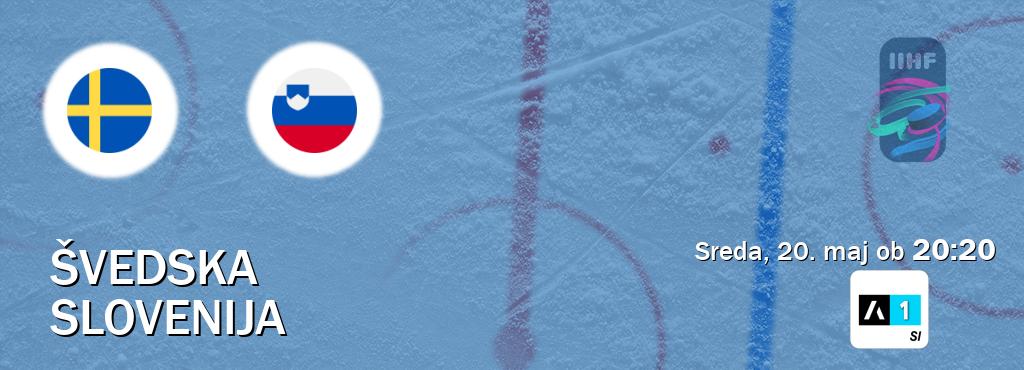 Prenos tekme med Švedska in Slovenija v živo na Arena Sport 1 (sreda, 20. maj ob  20:20 uri).