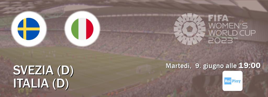 Il match Svezia (D) - Italia (D) sarà trasmesso in diretta TV su RaiPlay (ore 19:00)