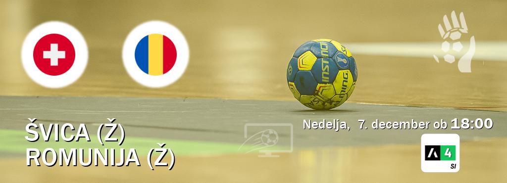 Dvoboj Švica (Ž) in Romunija (Ž) s prenosom tekme v živo na Arena Sport 4.
