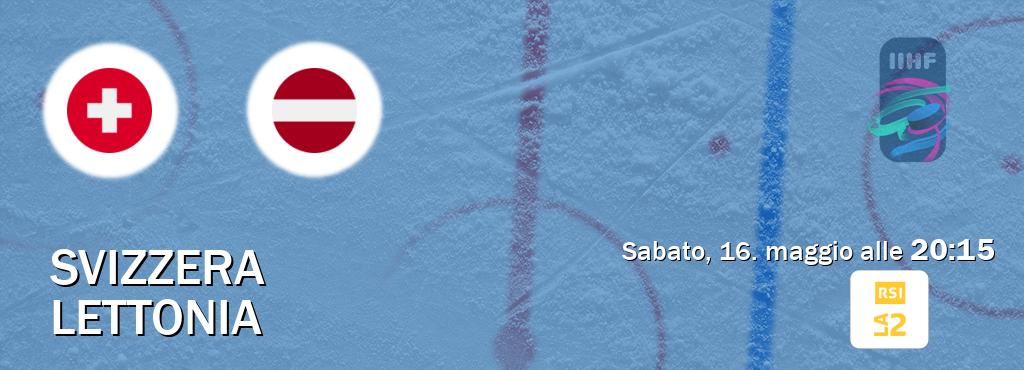 Il match Svizzera - Lettonia sarà trasmesso in diretta TV su RSI La 2 (ore 20:15) Il match Svizzera - Lettonia sarà trasmesso in diretta TV su RSI La 2 (ore 20:15)