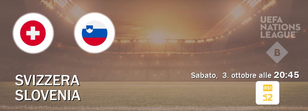 Il match Svizzera - Slovenia sarà trasmesso in diretta TV su RSI La 2 (ore 20:45)