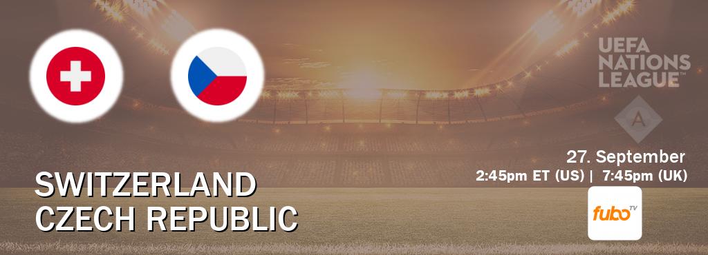 You can watch game live between Switzerland and Czech Republic on fuboTV.