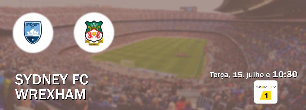 Jogo entre Sydney FC e Wrexham tem emissão Sport TV 1 (terça, 15. julho e 10:30). Jogo entre Sydney FC e Wrexham tem emissão Sport TV 1 (terça, 15. julho e 10:30).