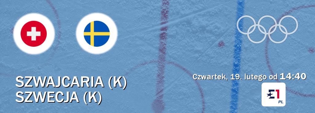 Gra między Szwajcaria (K) i Szwecja (K) transmisja na żywo w Eurosport (czwartek, 19. lutego od  14:40).