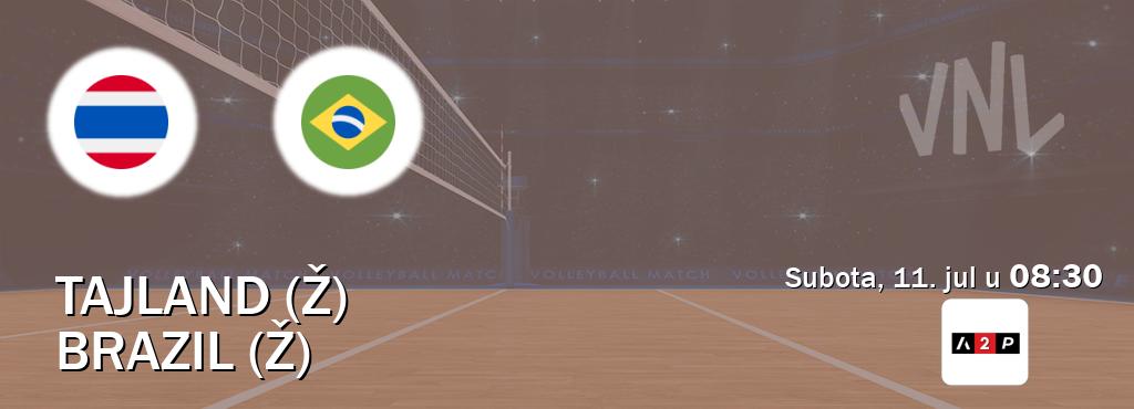 Izravni prijenos utakmice Tajland (Ž) i Brazil (Ž) pratite uživo na Arena Premium 2 (subota, 11. jul u  08:30).