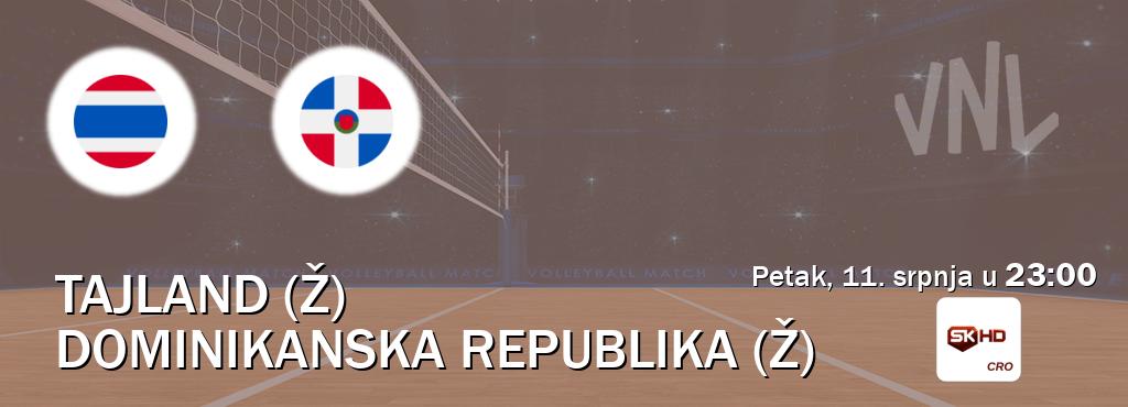 Izravni prijenos utakmice Tajland (Ž) i Dominikanska republika (Ž) pratite uživo na Sportklub HD (petak, 11. srpnja u  23:00).