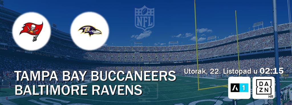 Izravni prijenos utakmice Tampa Bay Buccaneers i Baltimore Ravens pratite uživo na Arena Sport 1 i DAZN (Utorak, 22. Listopad u  02:15).