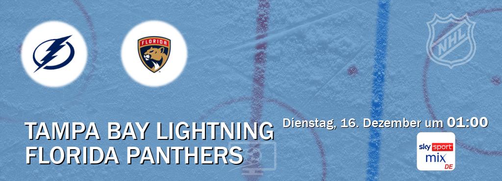 Das Spiel zwischen Tampa Bay Lightning und Florida Panthers wird am Dienstag, 16. Dezember um  01:00, live vom Sky Sport Mix übertragen.