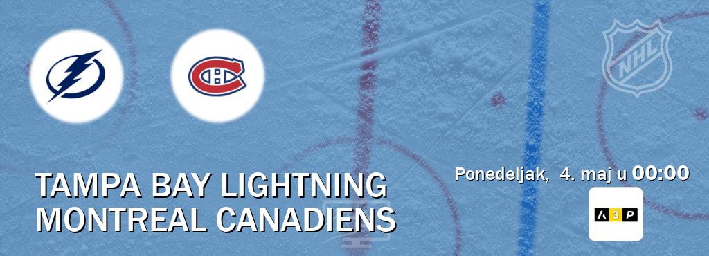 Izravni prijenos utakmice Tampa Bay Lightning i Montreal Canadiens pratite uživo na Arena Premium 3 (ponedeljak,  4. maj u  00:00).