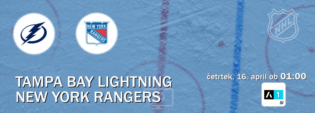 Prenos tekme med Tampa Bay Lightning in New York Rangers v živo na Arena Sport 1 (četrtek, 16. april ob  01:00 uri).