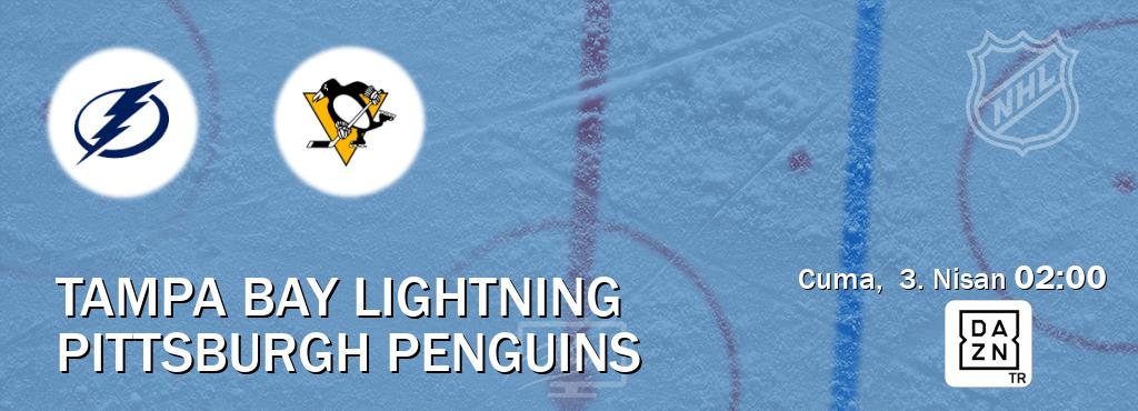 Karşılaşma Tampa Bay Lightning - Pittsburgh Penguins DAZN'den canlı yayınlanacak (Cuma, 3. Nisan 02:00). Karşılaşma Tampa Bay Lightning - Pittsburgh Penguins DAZN'den canlı yayınlanacak (Cuma, 3. Nisan 02:00).