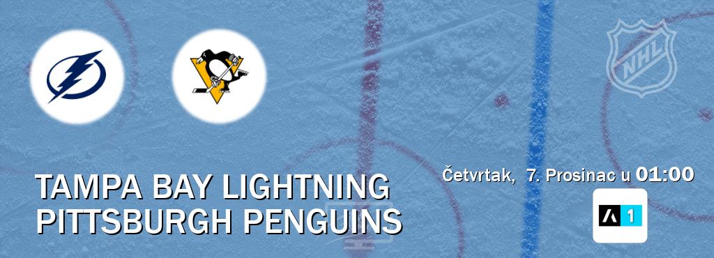 Izravni prijenos utakmice Tampa Bay Lightning i Pittsburgh Penguins pratite uživo na Arena Sport 1 (Četvrtak,  7. Prosinac u  01:00).