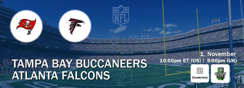 You can watch game live between Tampa Bay Buccaneers and Atlanta Falcons on DAZN NFL Game Pass and NFL Sunday Ticket(US). You can watch game live between Tampa Bay Buccaneers and Atlanta Falcons on DAZN NFL Game Pass and NFL Sunday Ticket(US).
