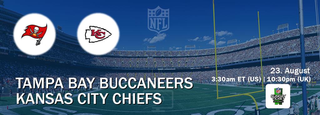 You can watch game live between Tampa Bay Buccaneers and Kansas City Chiefs on NFL Sunday Ticket(US). You can watch game live between Tampa Bay Buccaneers and Kansas City Chiefs on NFL Sunday Ticket(US).