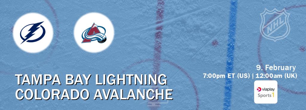 You can watch game live between Tampa Bay Lightning and Colorado Avalanche on Viaplay Sports 1.