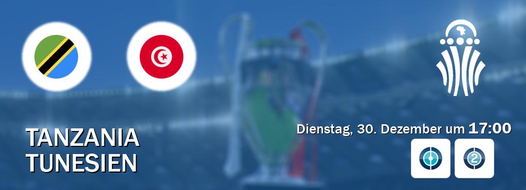 Das Spiel zwischen Tanzania und Tunesien wird am Dienstag, 30. Dezember um  17:00, live vom Sportdigital FUSSBALL und Sportdigital FUSSBALL 2 übertragen.