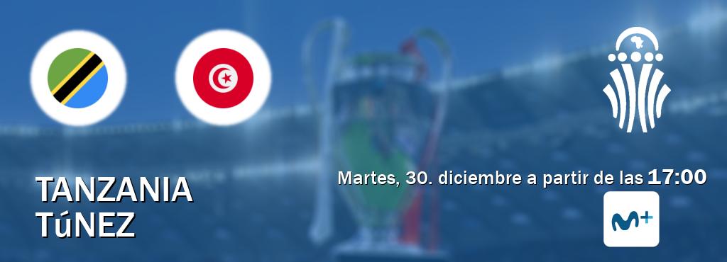 El partido entre Tanzania y Túnez será retransmitido por Movistar Liga de Campeones  (martes, 30. diciembre a partir de las  17:00).