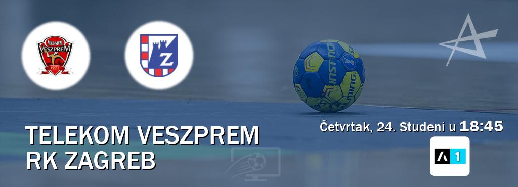 Izravni prijenos utakmice Telekom Veszprem i RK Zagreb pratite uživo na Arena Sport 1 (Četvrtak, 24. Studeni u  18:45).