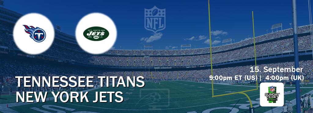 You can watch game live between Tennessee Titans and New York Jets on NFL Sunday Ticket(US).