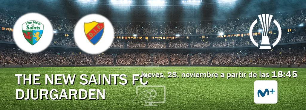 El partido entre The New Saints FC y Djurgarden será retransmitido por Movistar Liga de Campeones  (jueves, 28. noviembre a partir de las  18:45).