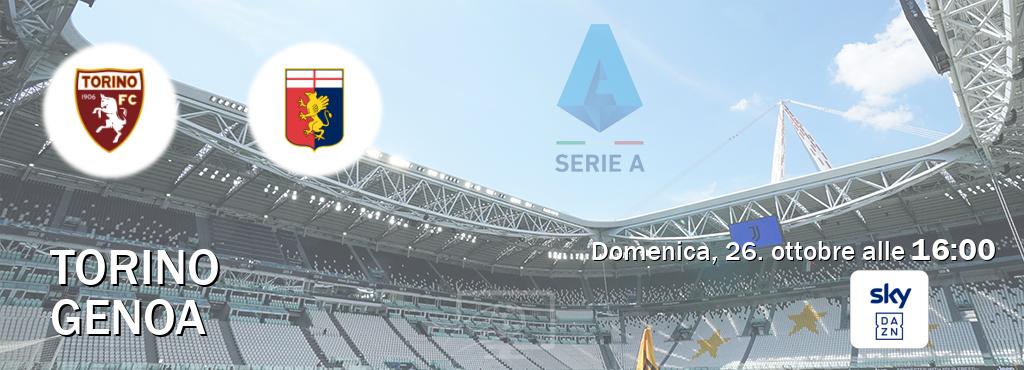 Il match Torino - Genoa sarà trasmesso in diretta TV su Sky Sport Bar (ore 16:00) Il match Torino - Genoa sarà trasmesso in diretta TV su Sky Sport Bar (ore 16:00)