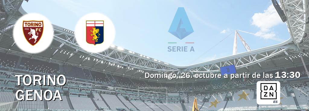El partido entre Torino y Genoa será retransmitido por DAZN España (domingo, 26. octubre a partir de las 13:30). El partido entre Torino y Genoa será retransmitido por DAZN España (domingo, 26. octubre a partir de las 13:30).