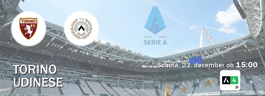 Prenos tekme med Torino in Udinese v živo na Arena Sport 4 (sobota, 23. december ob  15:00 uri).